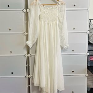 Fairy tale stretchy silky midi dress